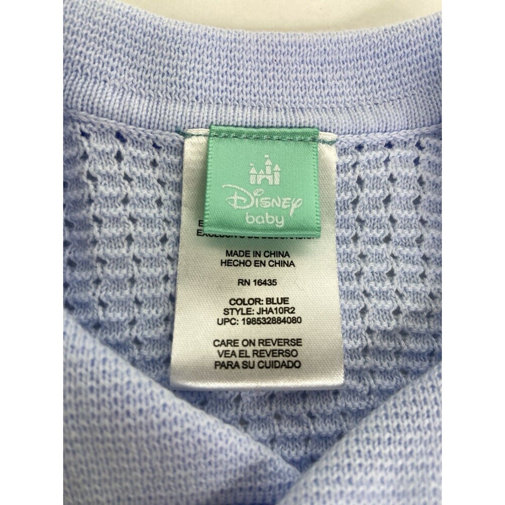 Disney Baby Lilo and Stitch One Piece Blue Knit Cotton Romper Size 3-6 Months - Picture 3 of 7